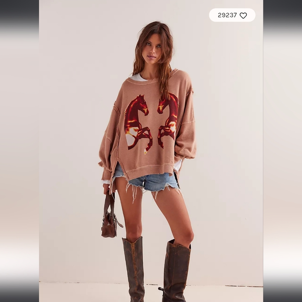 FREE PEOPLE graphic Horse Camden